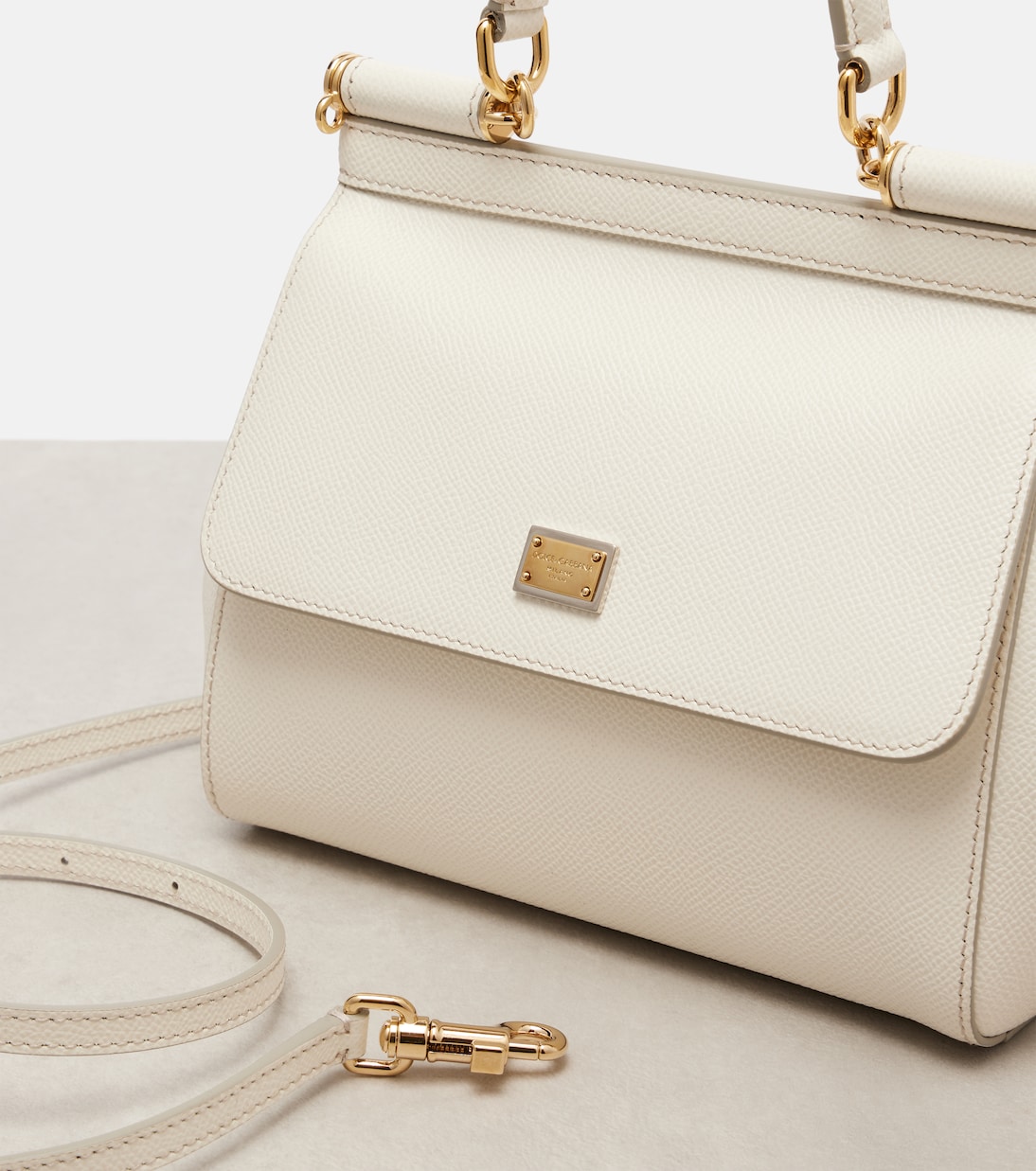 Sac à bandoulière Sicily Small en cuir | Dolce&Gabbana