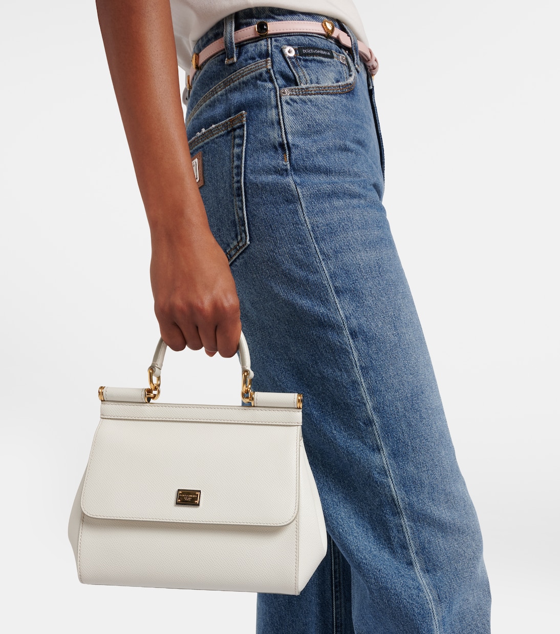 Sac à bandoulière Sicily Small en cuir | Dolce&Gabbana