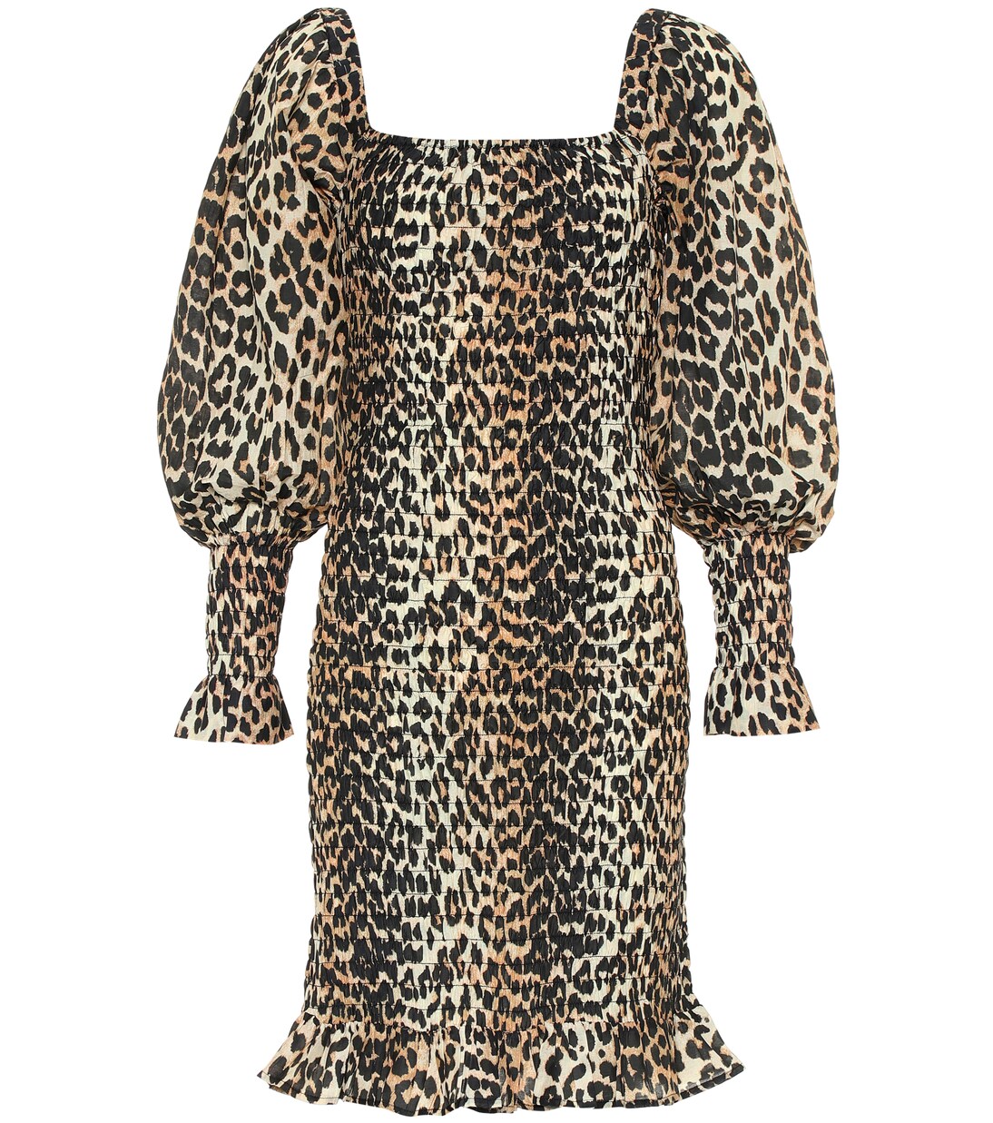 Cotton and silk minidress | Ganni