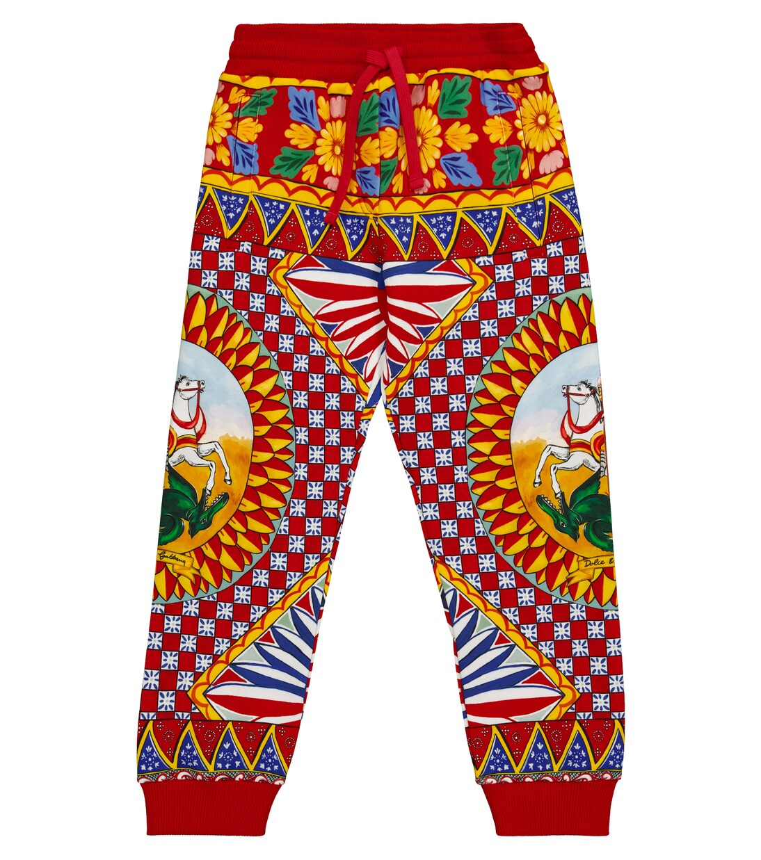 Printed cotton sweatpants | Dolce&Gabbana Kids