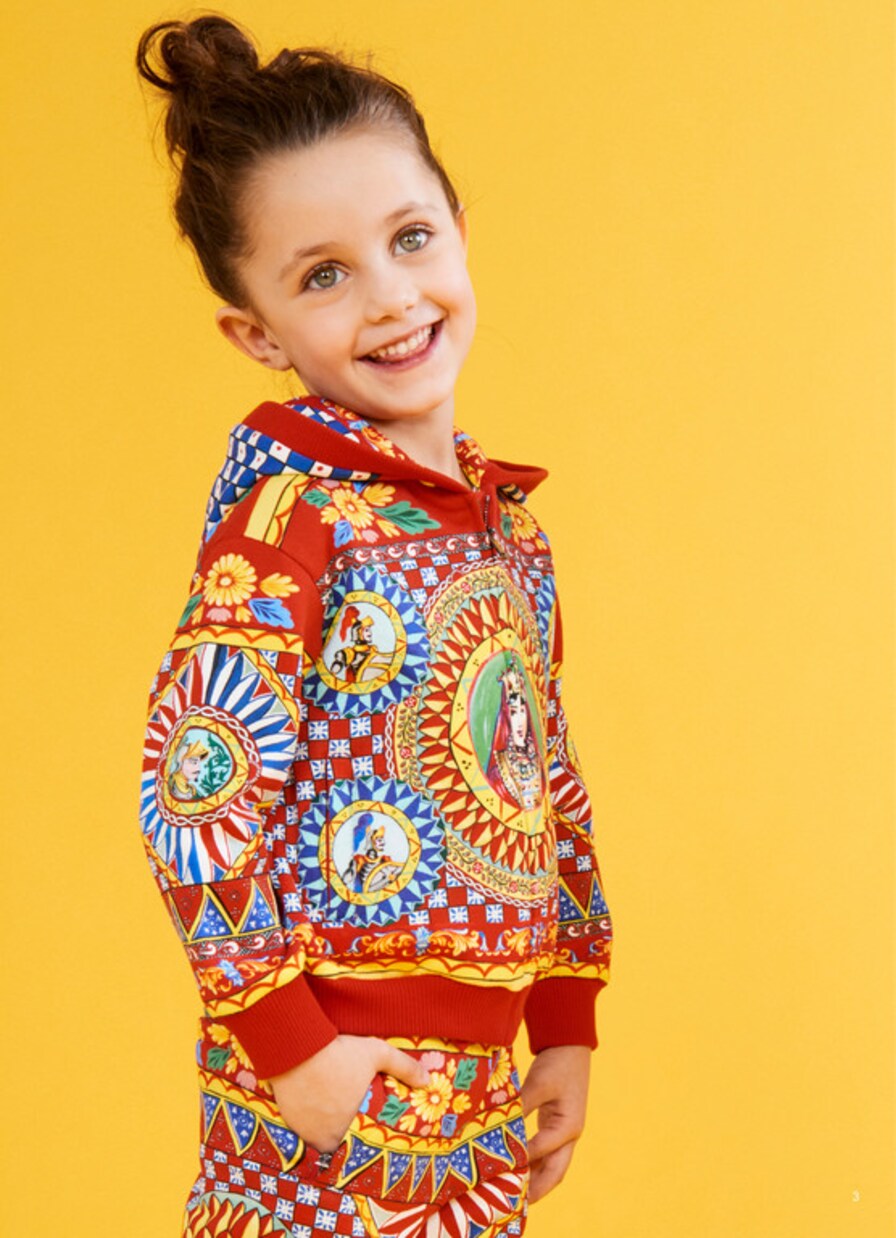 Printed cotton sweatpants | Dolce&Gabbana Kids