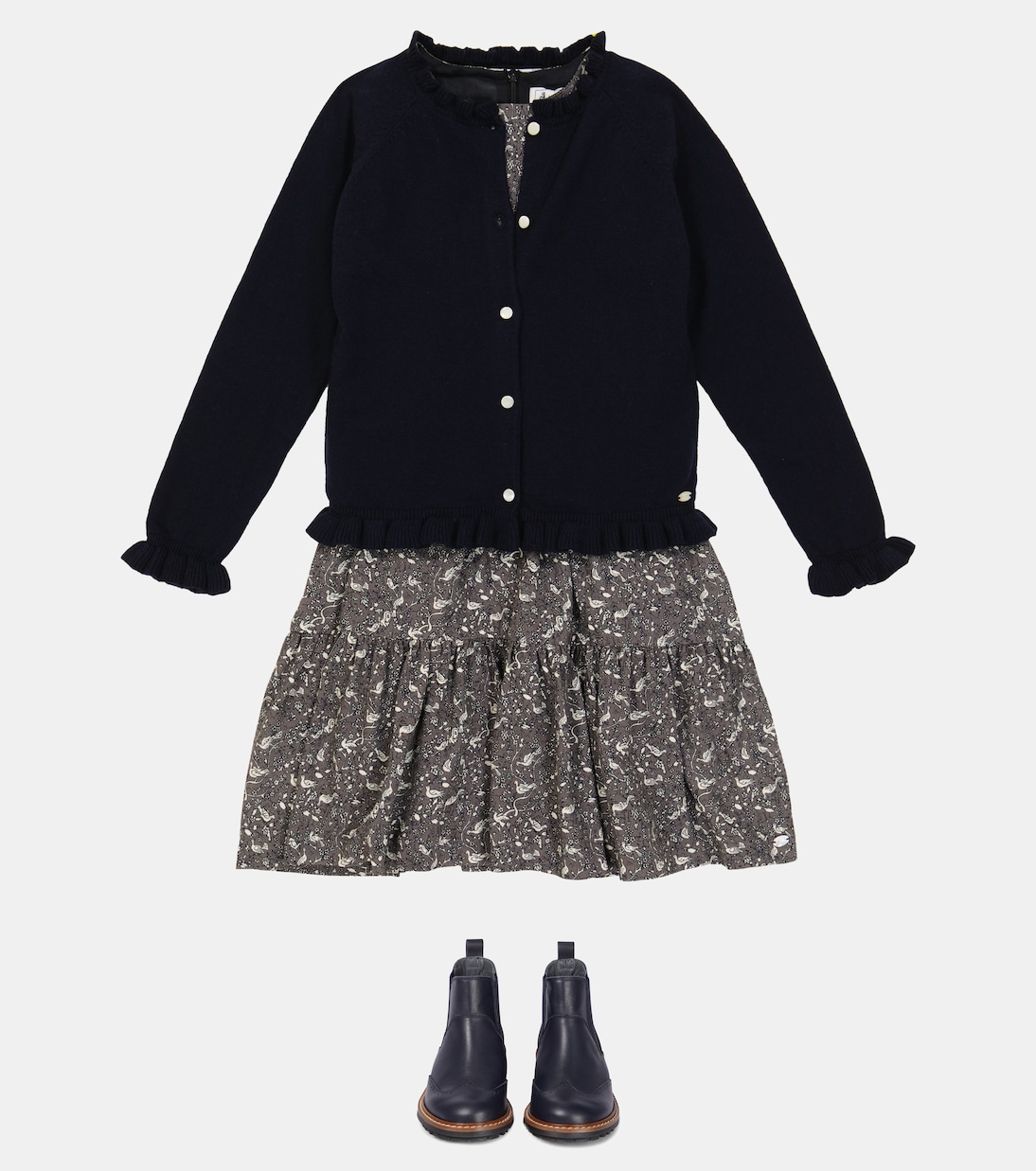 Robe imprimée à manches longues | Tartine et Chocolat