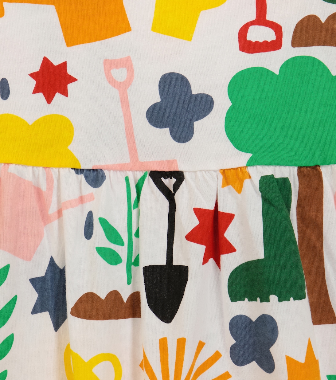 Printed cotton jersey dress in white | Stella McCartney Kids