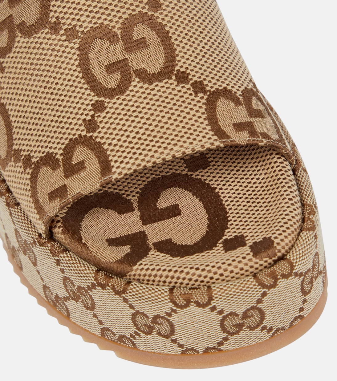 Mules à plateforme en toile GG Maxi | Gucci