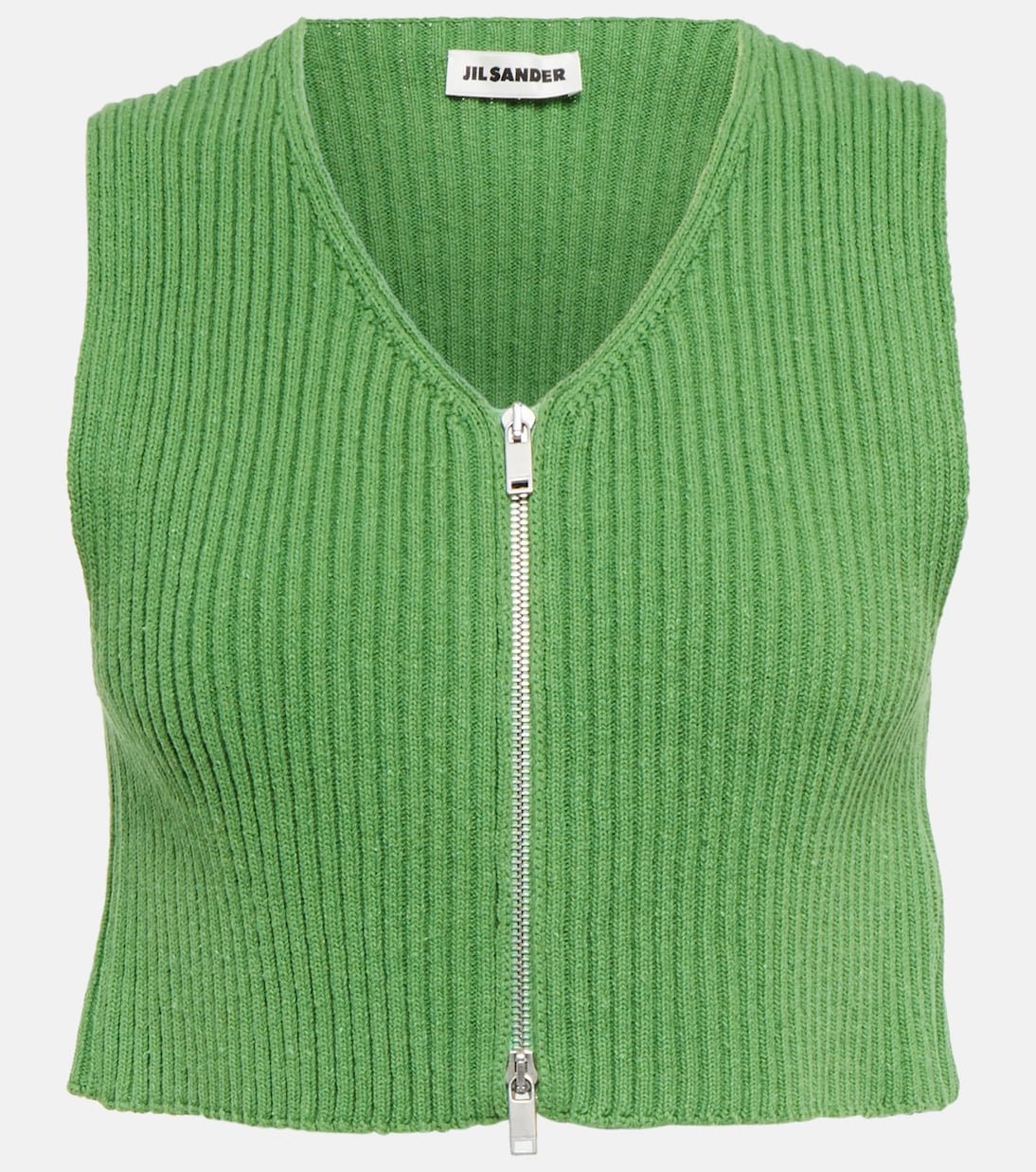 Cropped-Top aus Rippstrick | Jil Sander