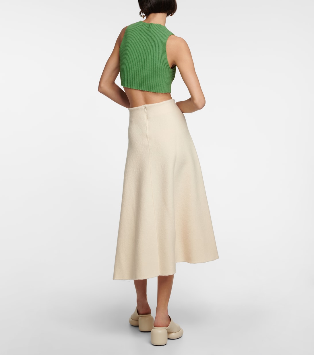 Cropped-Top aus Rippstrick | Jil Sander