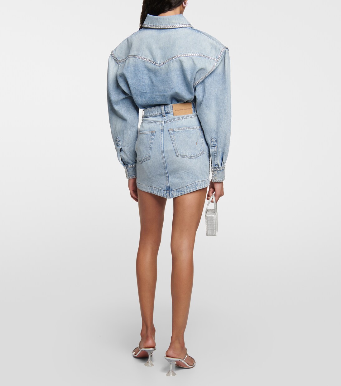 Verzierter Jeansrock | Alexandre Vauthier