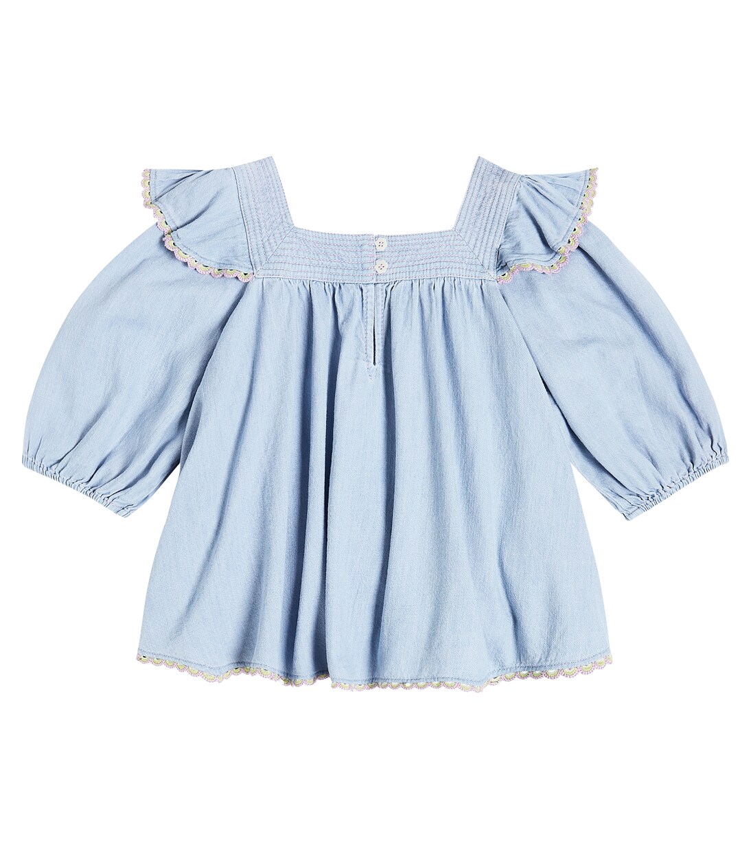 Halcyon smocked denim top | Zimmermann Kids