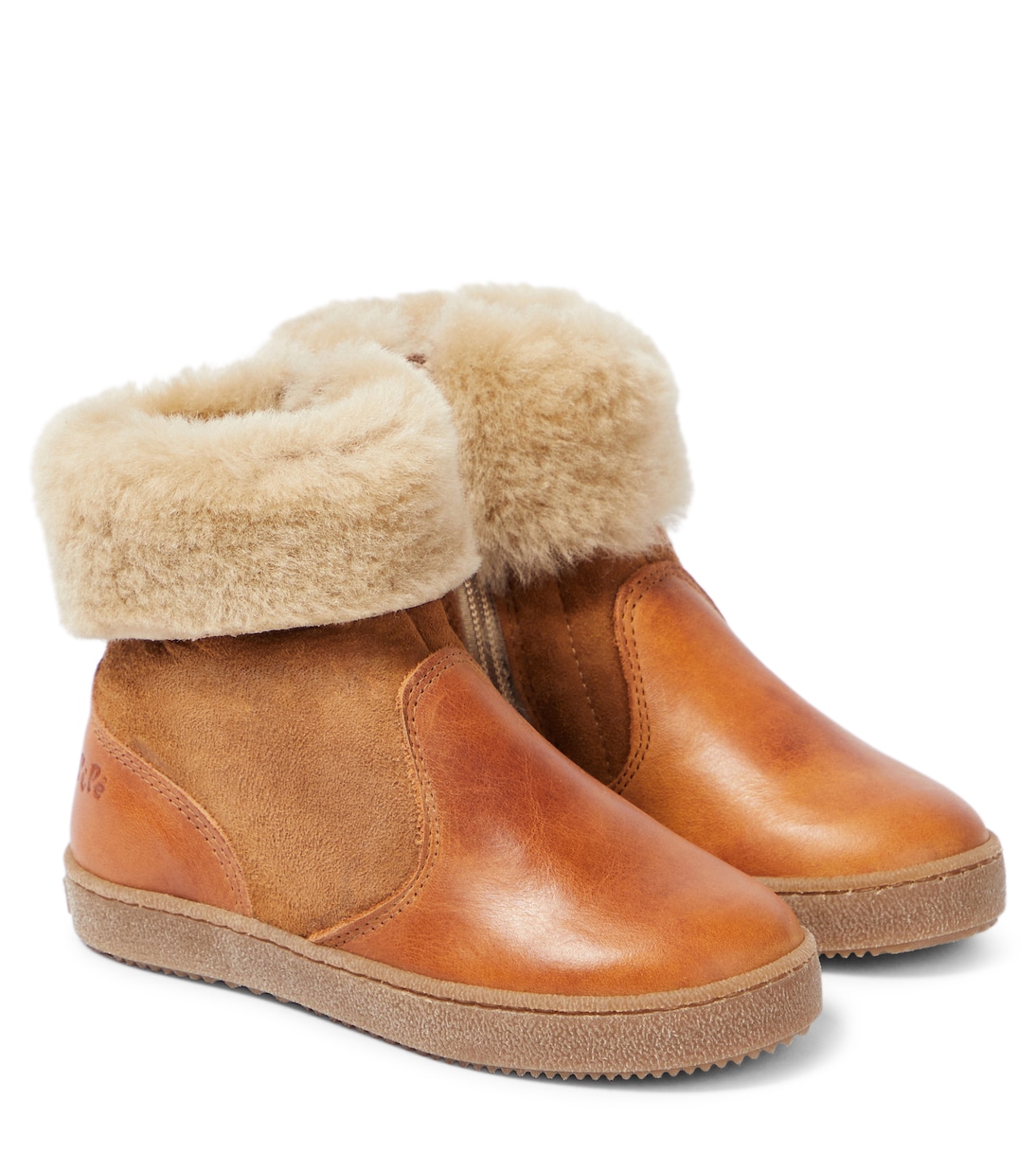 Ankle Boots aus Leder mit Shearling | PèPè