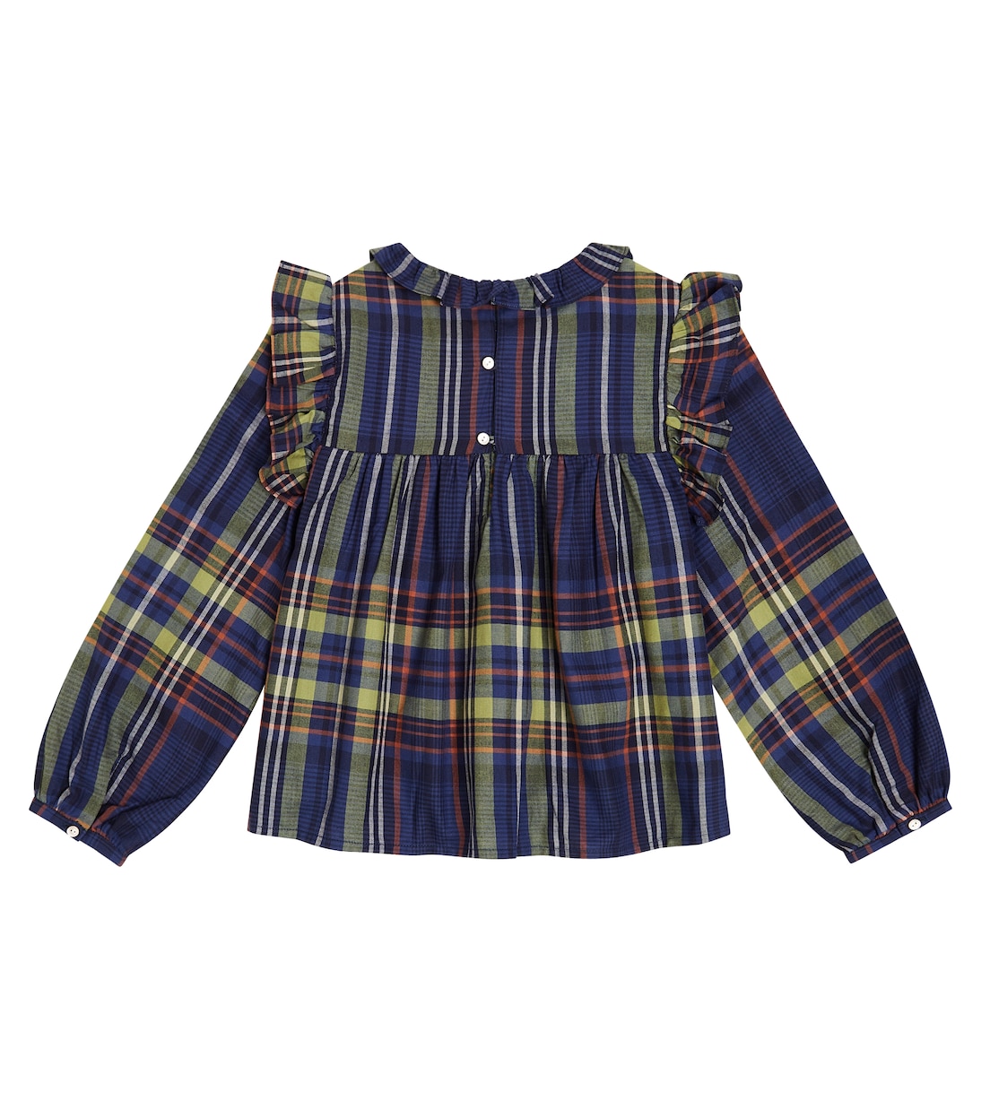 Domitille tartan cotton blouse | Bonpoint