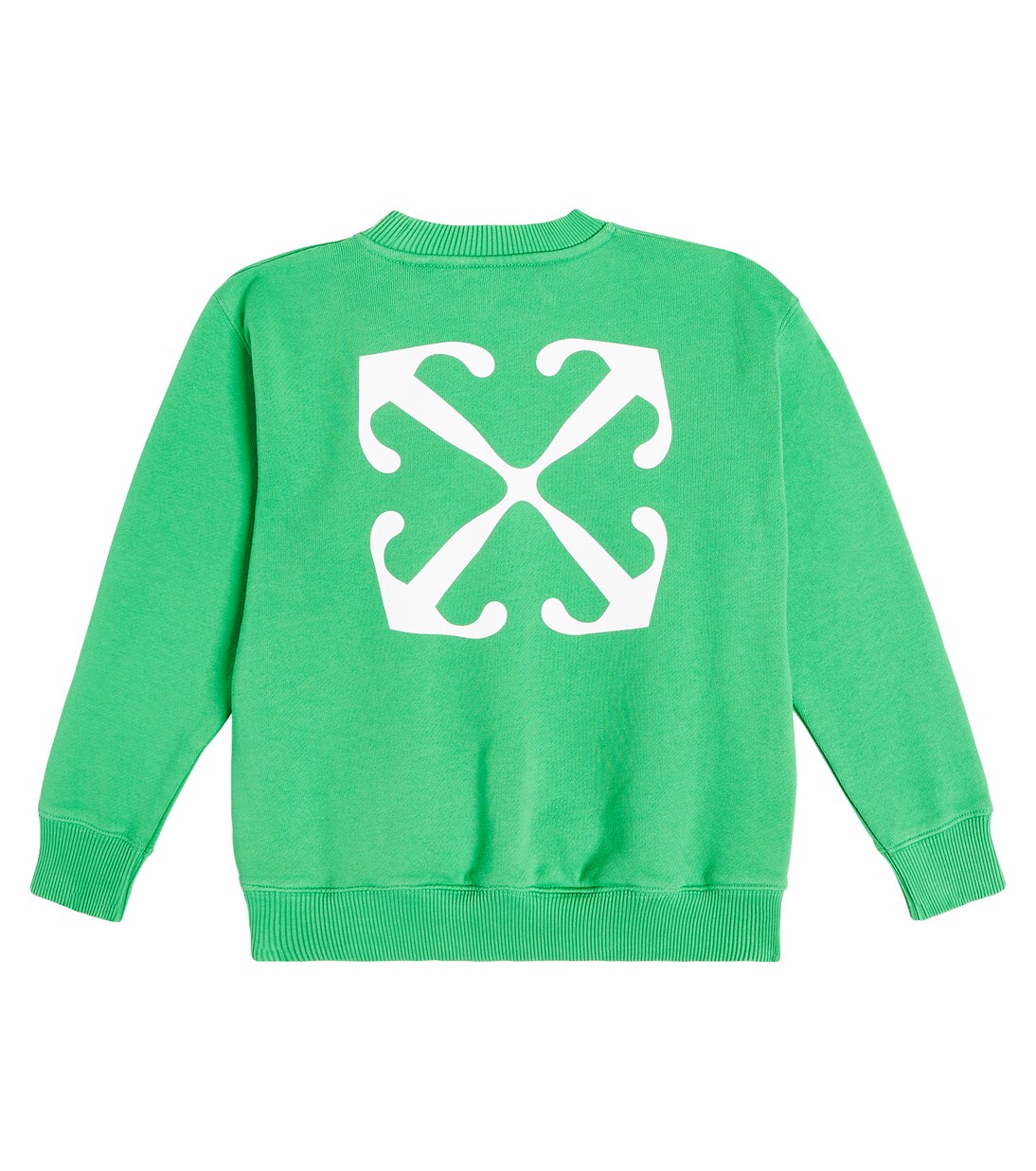 Logo printed cotton sweatshirt | Off-White Kids