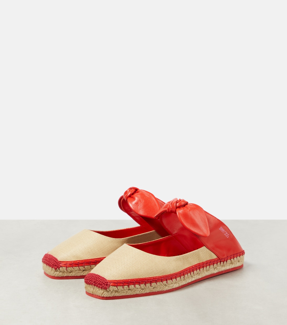 Reka leather and raffia espadrilles | Jimmy Choo