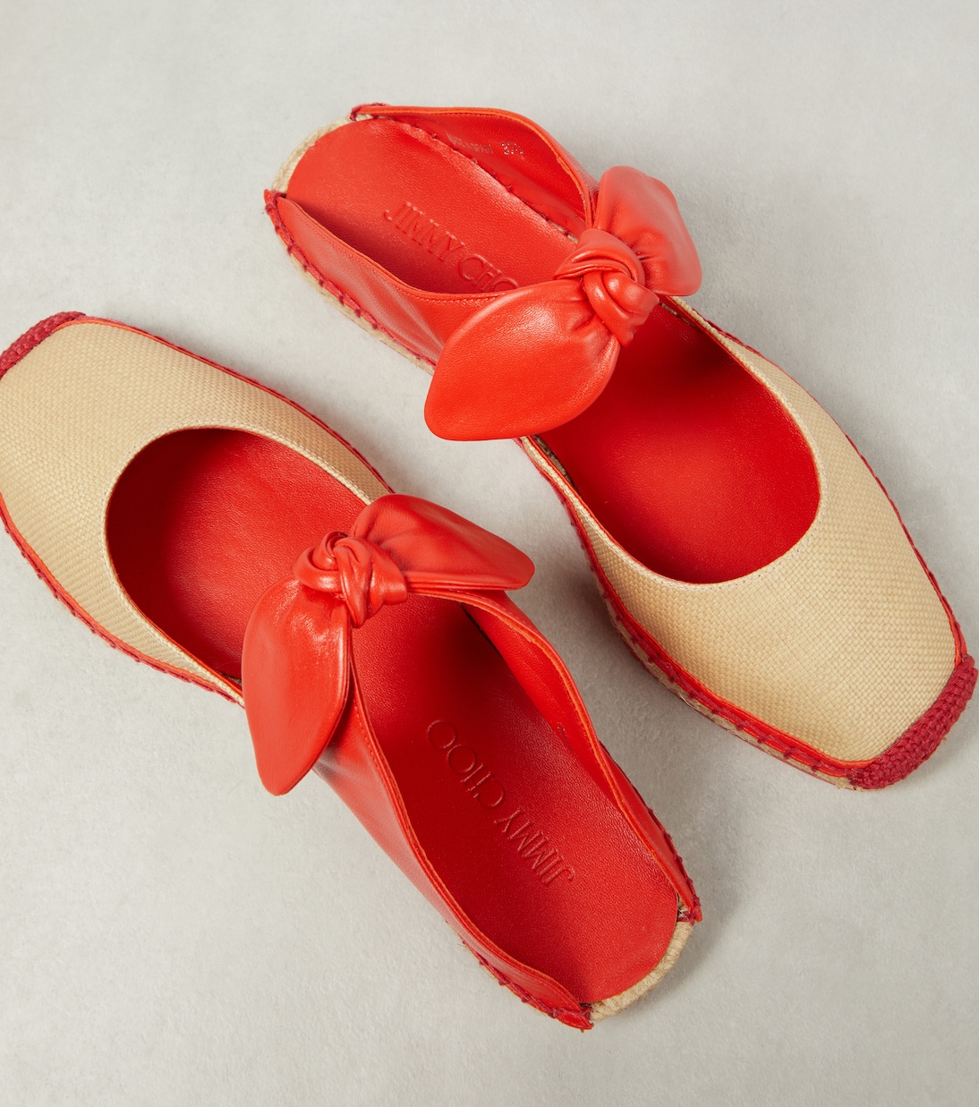 Reka leather and raffia espadrilles | Jimmy Choo