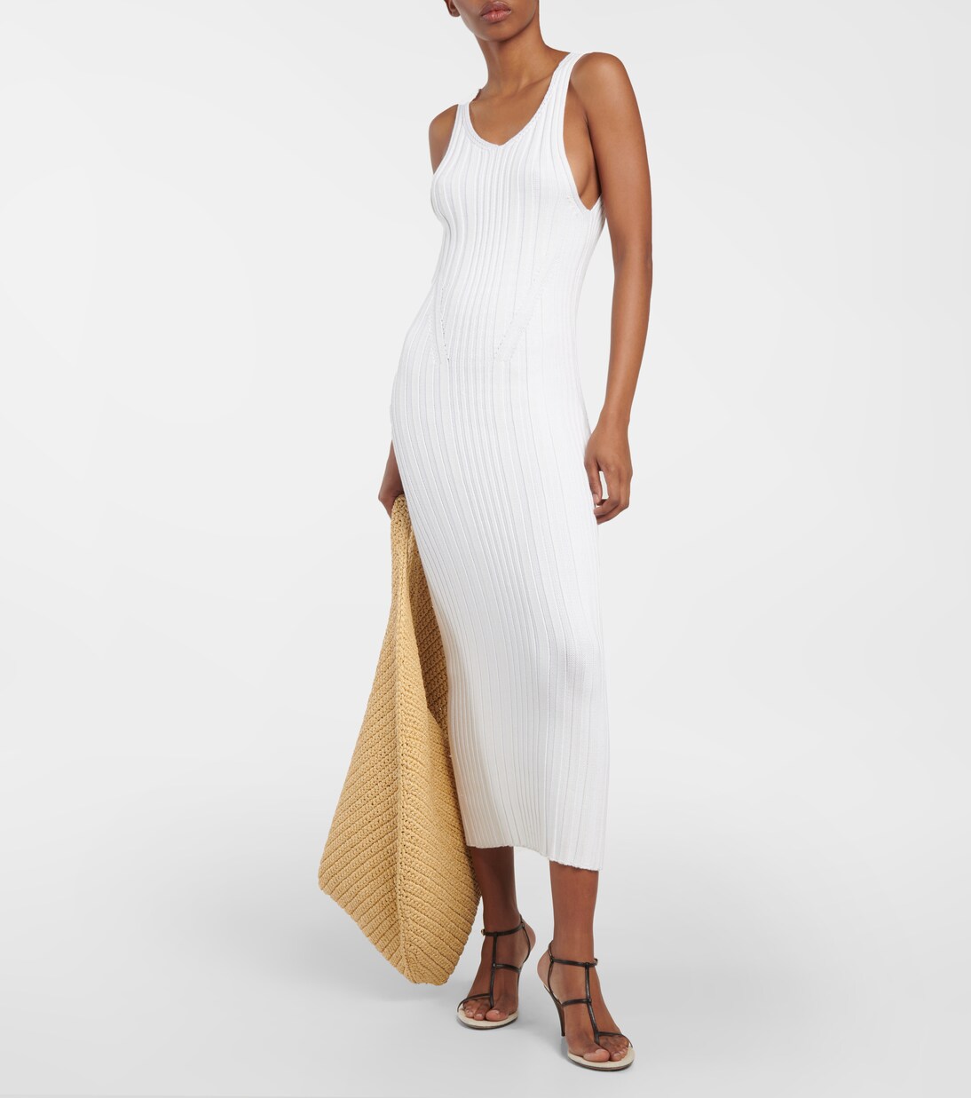 Robe midi Ottilie en coton mélangé | Khaite