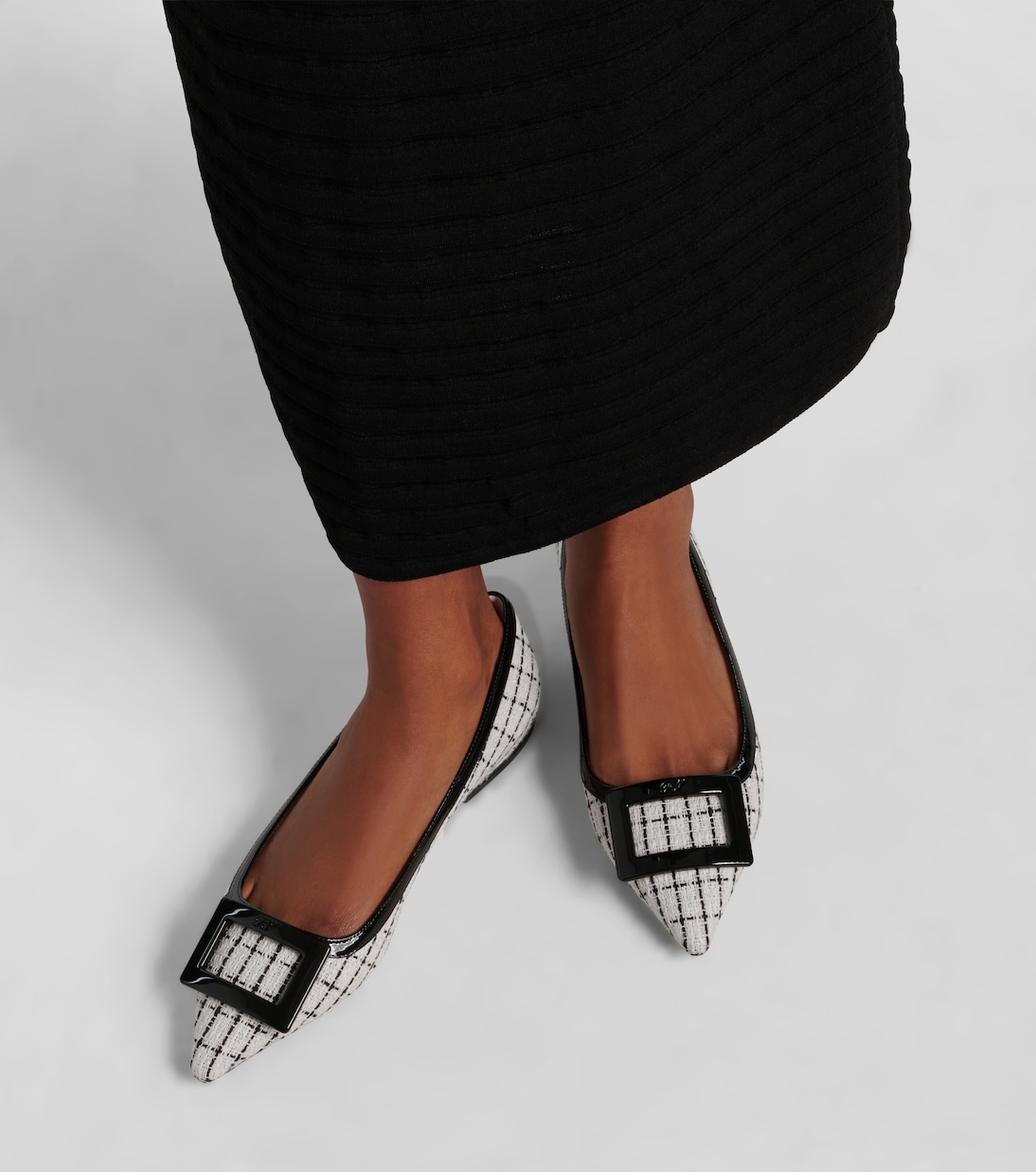 Gommettine bouclé ballet flats | Roger Vivier