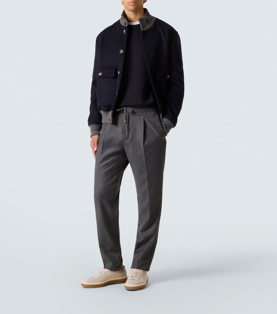Wool tapered pants | Slowear