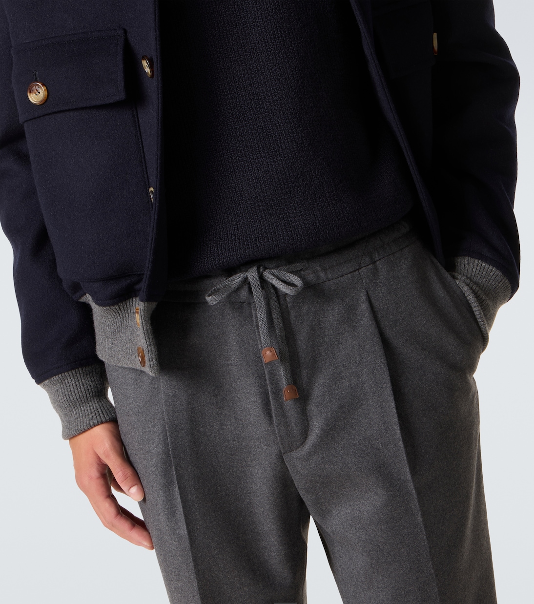 Wool tapered pants | Slowear