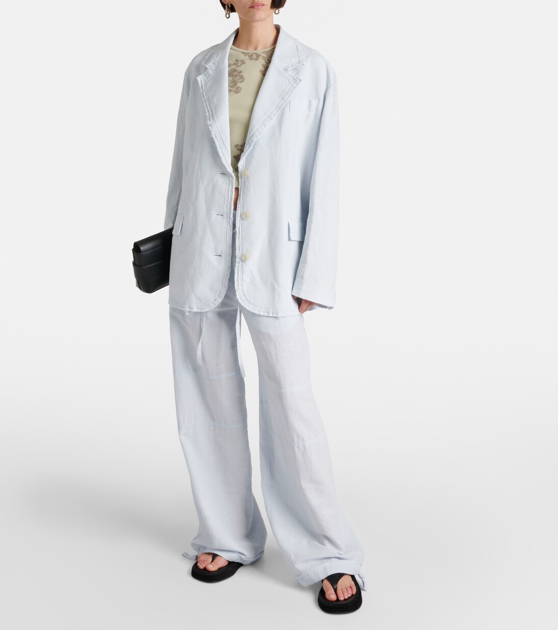 Cotton and linen blazer | Acne Studios