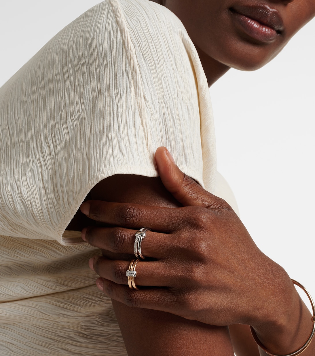 Bague Together en or blanc 18 ct et diamants | Pomellato