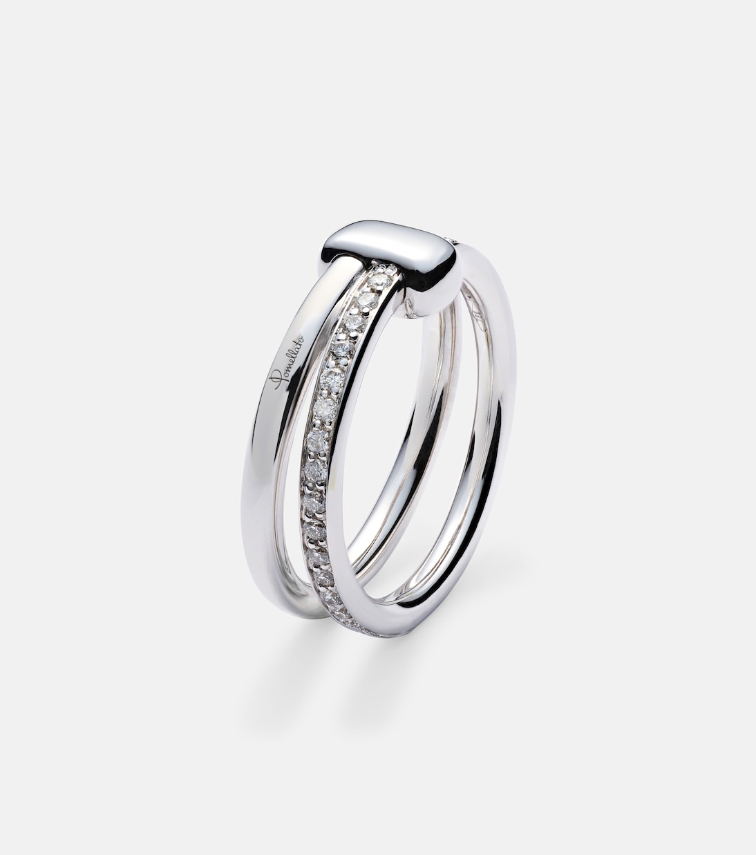 Bague Together en or blanc 18 ct et diamants | Pomellato