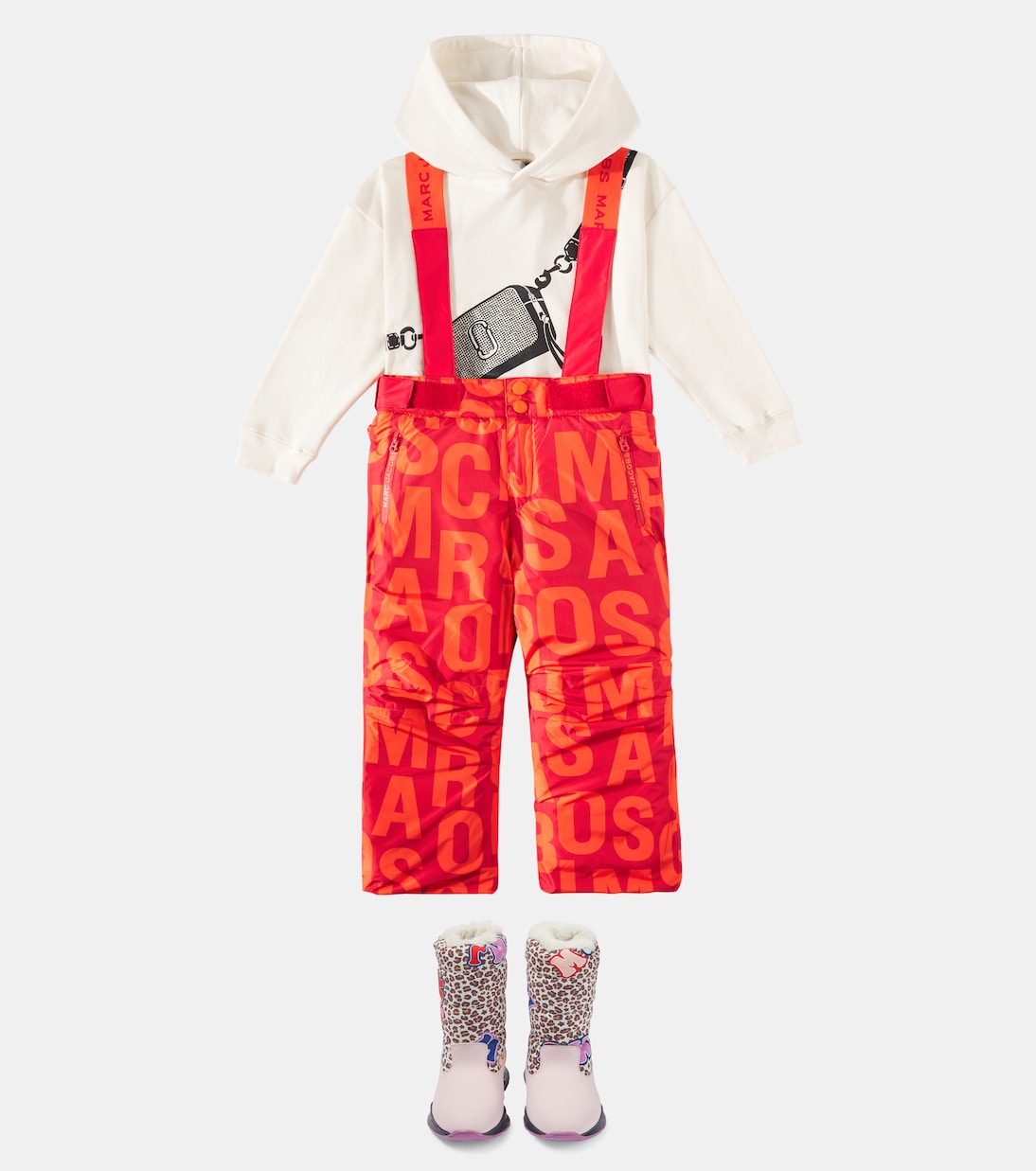 Logo printed ski salopettes | Marc Jacobs Kids