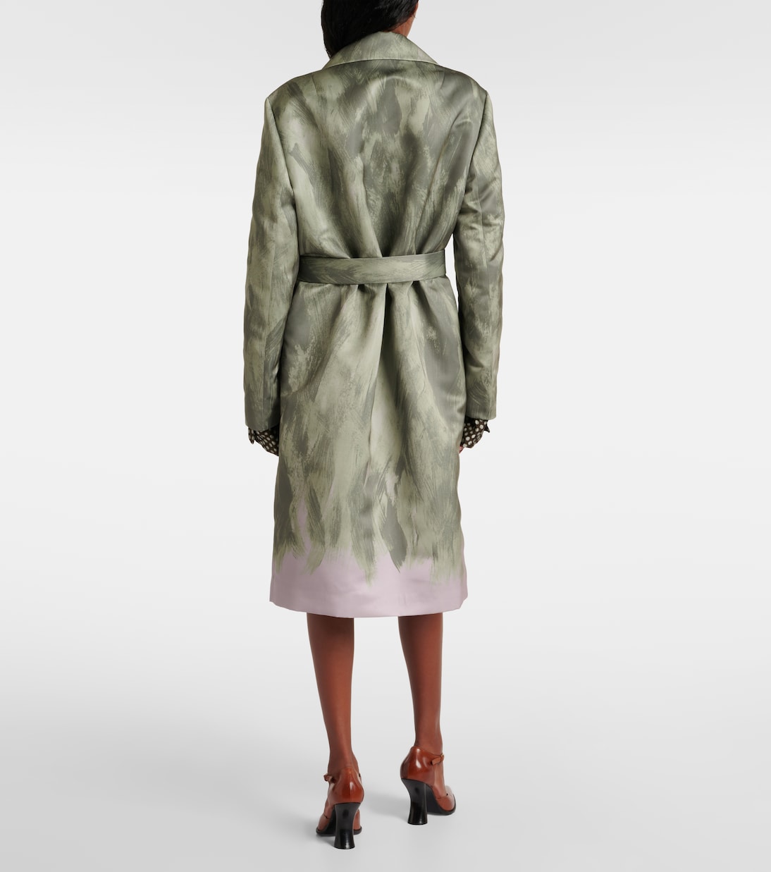 Manteau cache-cœur en satin | Dries Van Noten