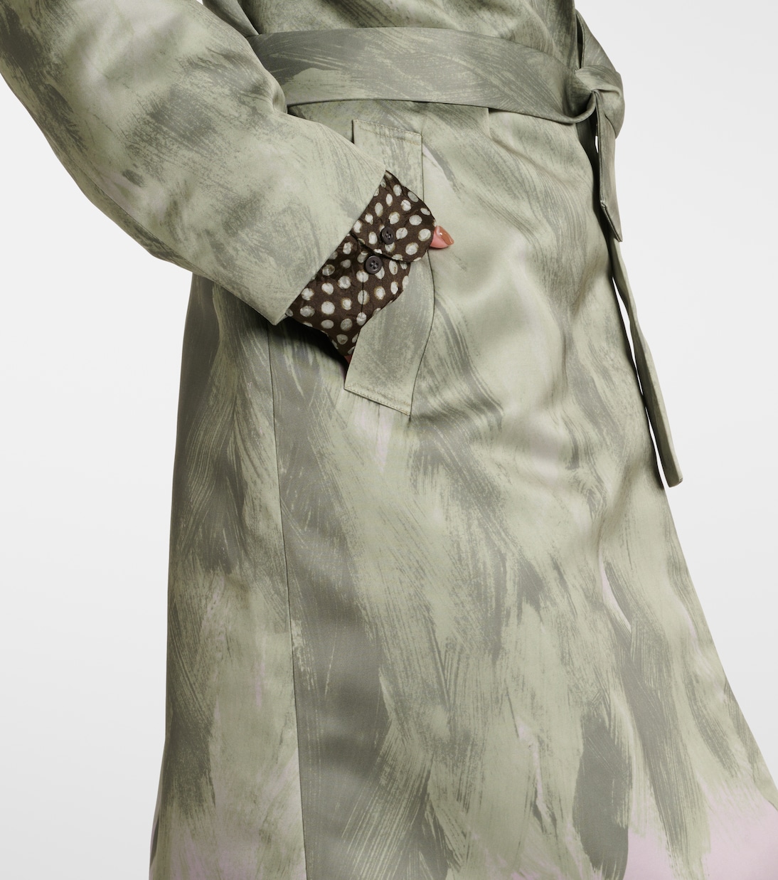 Manteau cache-cœur en satin | Dries Van Noten