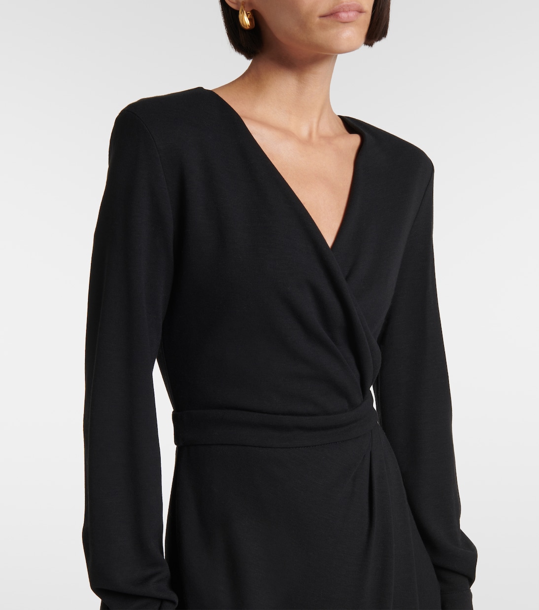 Vestido midi Virtus de jersey fruncido | Max Mara