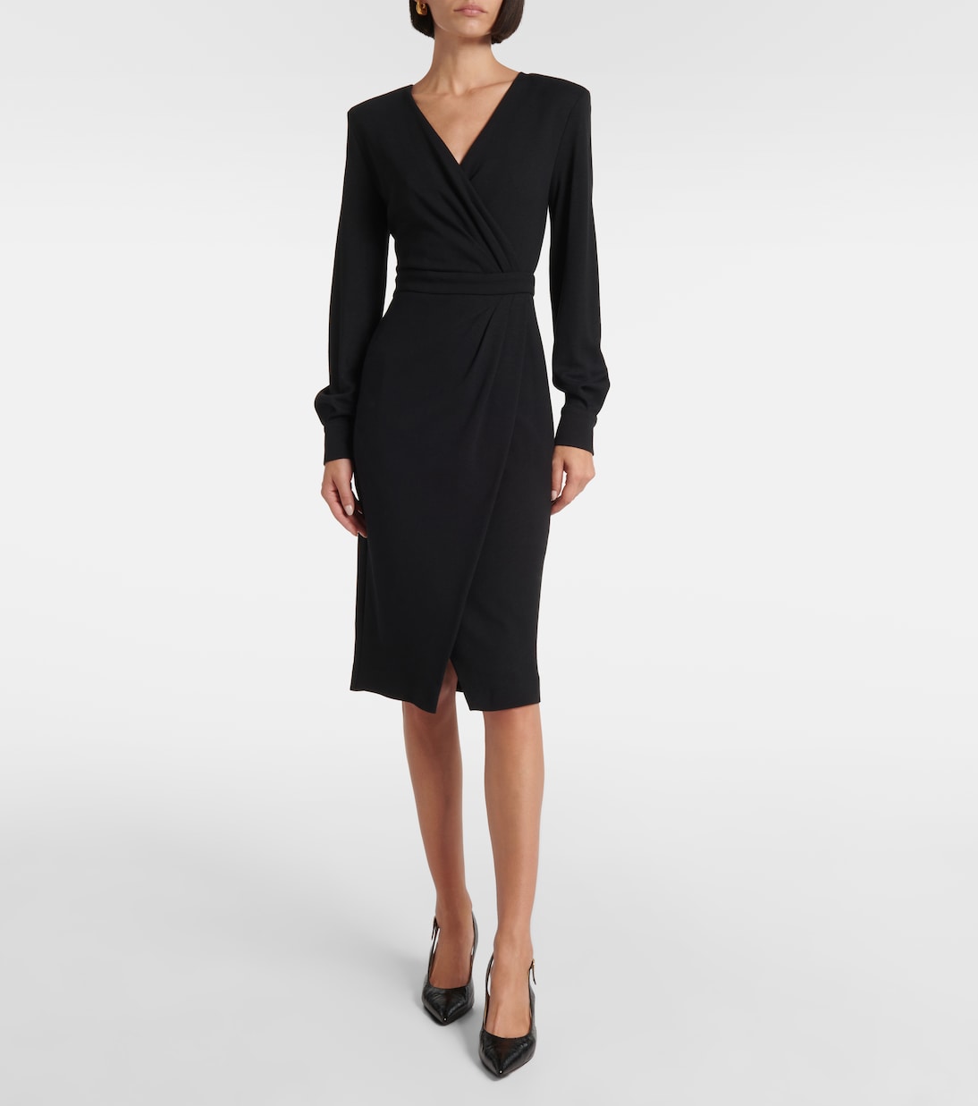 Vestido midi Virtus de jersey fruncido | Max Mara