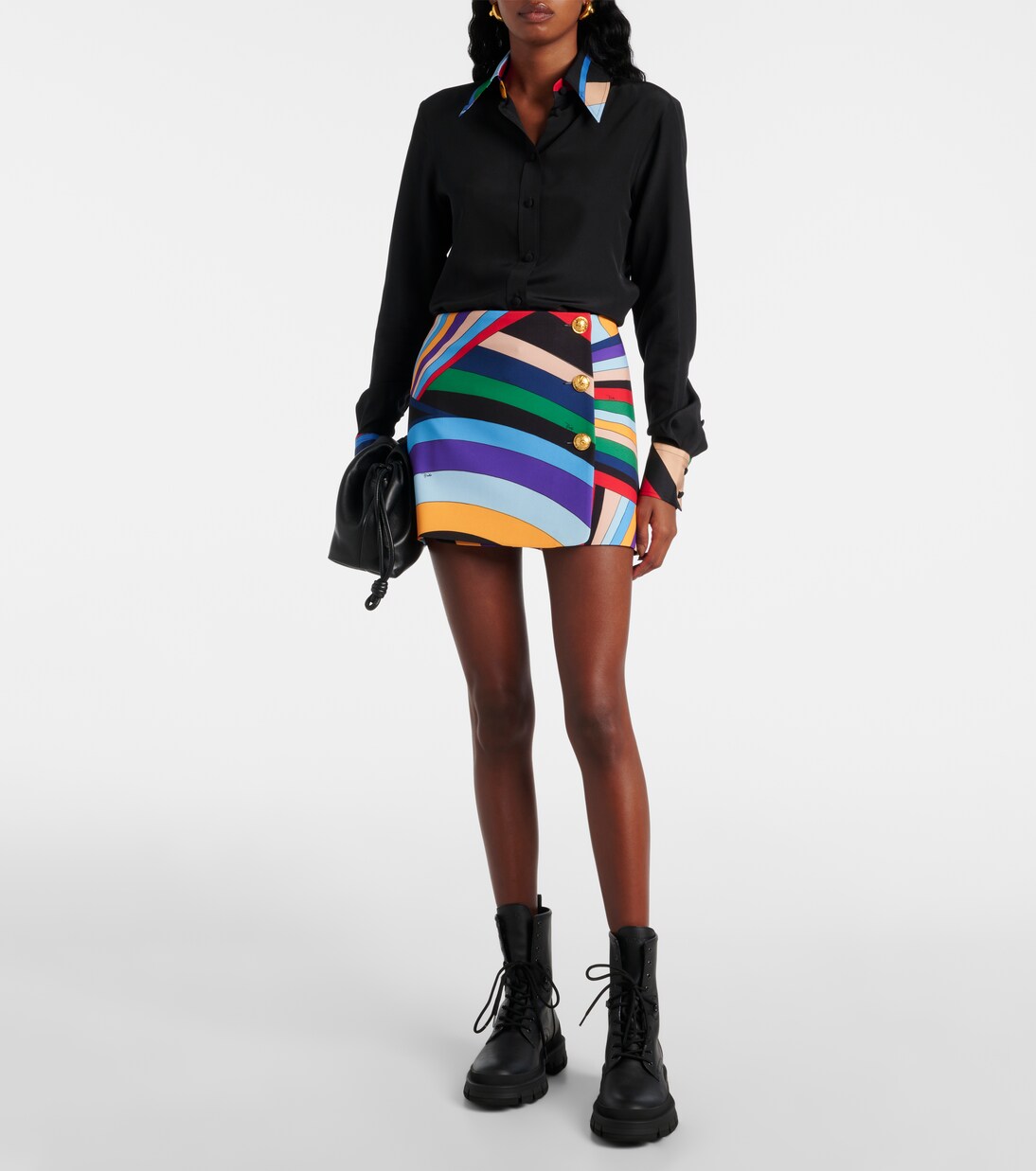 Silk crêpe de chine polo shirt | Pucci