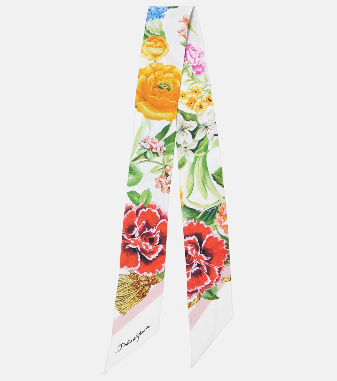 Floral silk twill scarf | Dolce&Gabbana