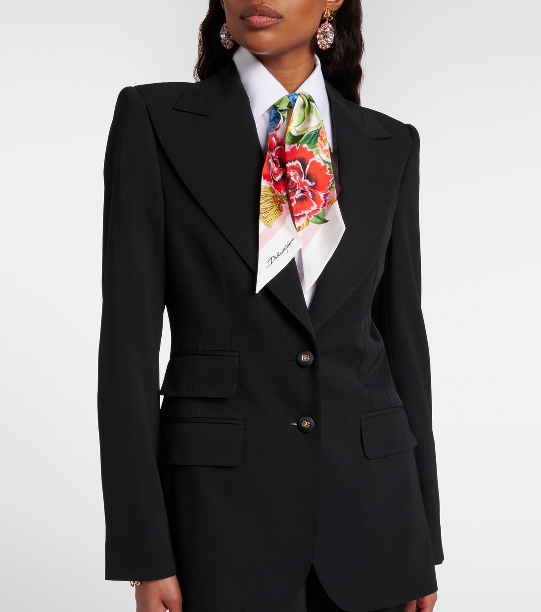 Floral silk twill scarf | Dolce&Gabbana