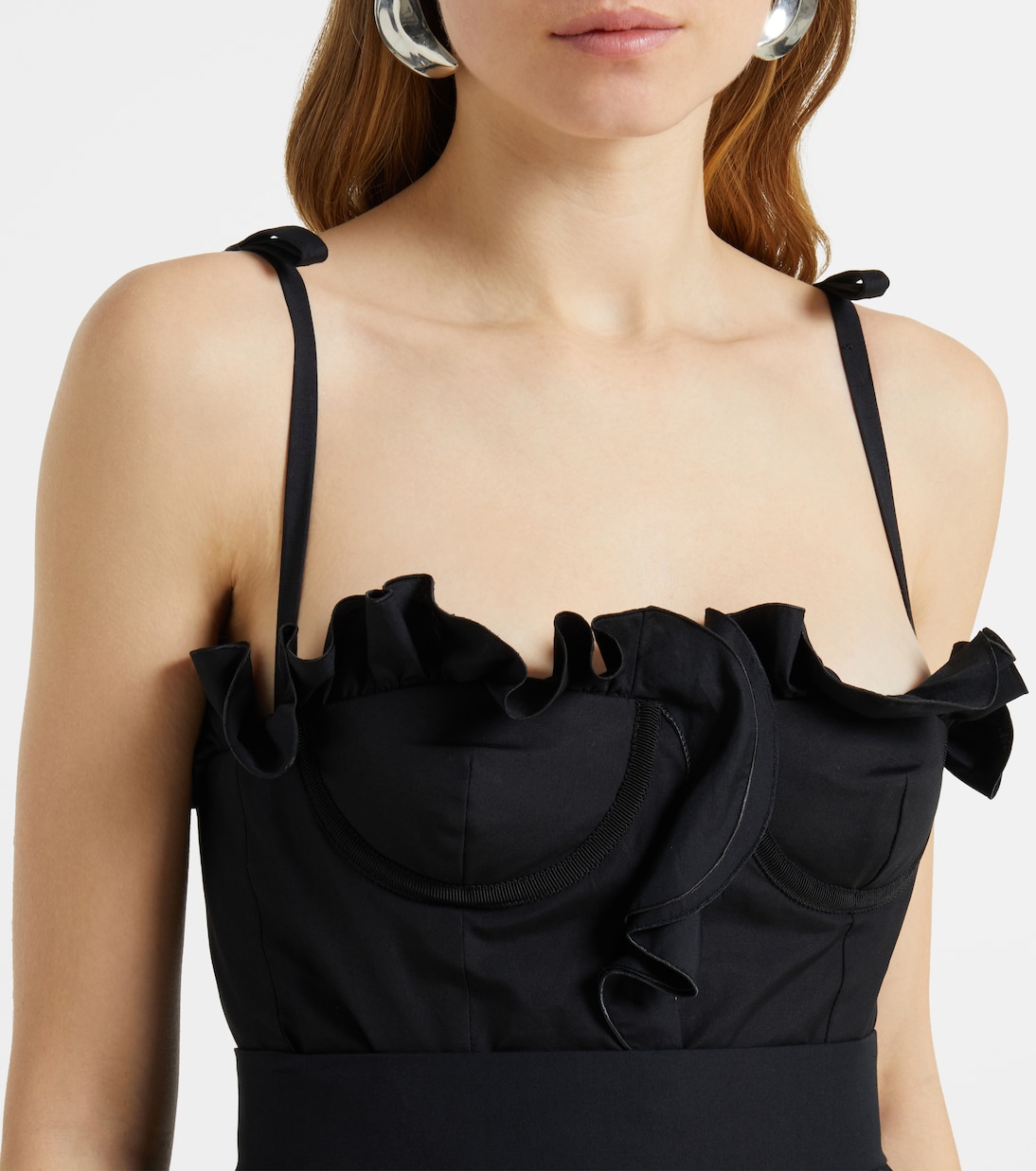 Abito lungo in cotone a pieghe | Giambattista Valli