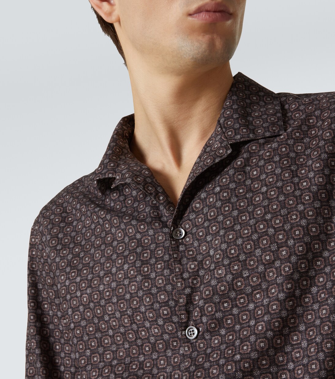 Printed cotton shirt | Brunello Cucinelli