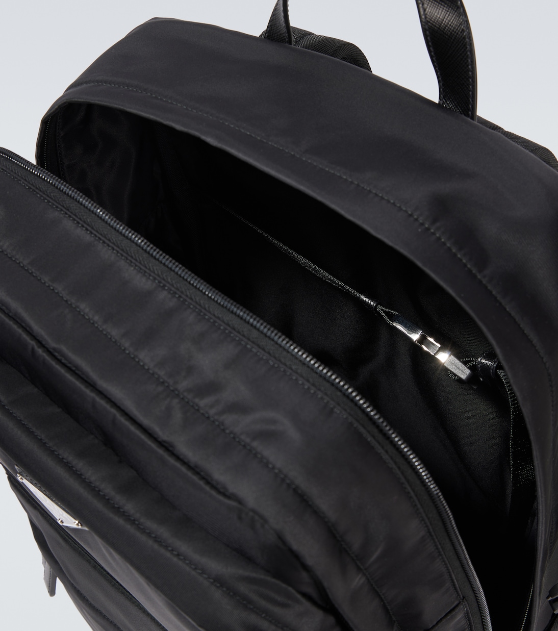 Rucksack aus Re-Nylon mit Leder | Prada