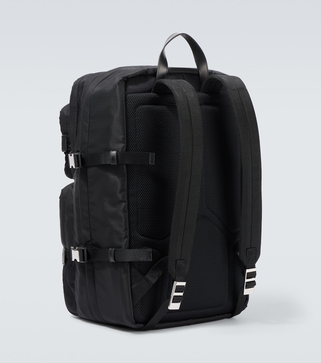 Rucksack aus Re-Nylon mit Leder | Prada
