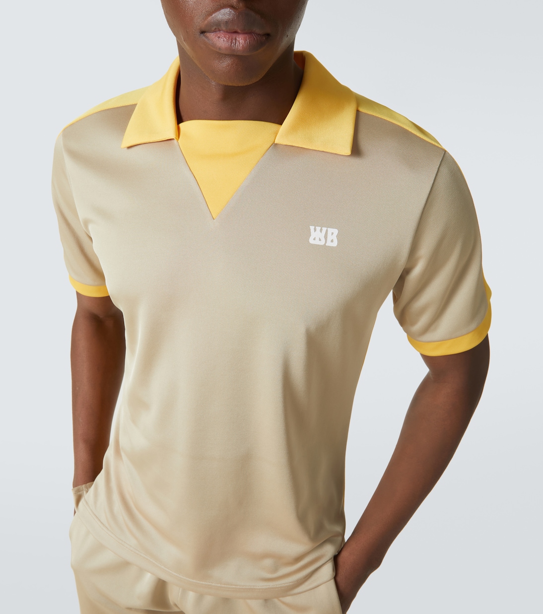 Logo colorblocked polo shirt | Wales Bonner