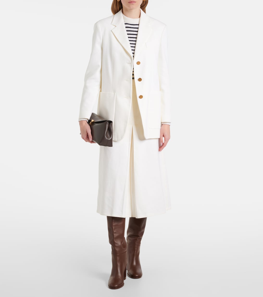 Falda midi Renoir de algodón plisada | Max Mara