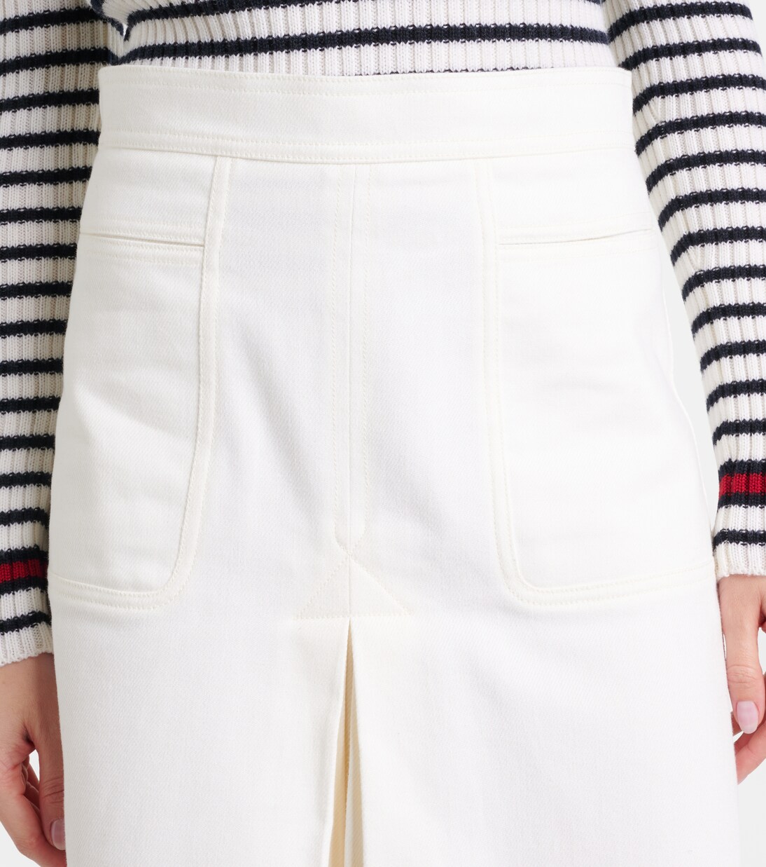 Falda midi Renoir de algodón plisada | Max Mara