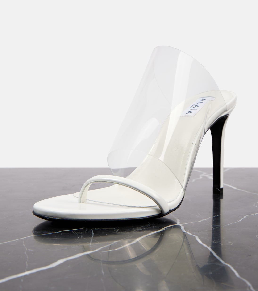 Sandalen Plexi 90 mit Leder | Alaïa