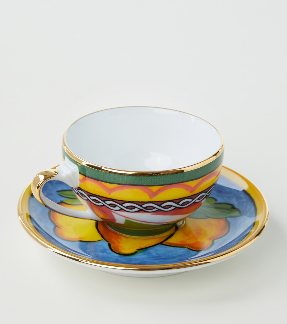 Porcelain espresso cup and saucer set  | Dolce&Gabbana Casa