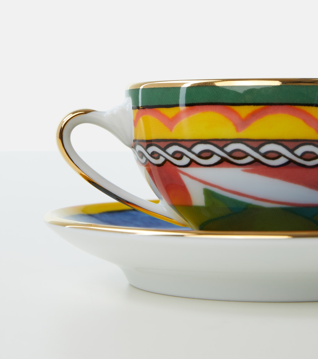 Porcelain espresso cup and saucer set  | Dolce&Gabbana Casa