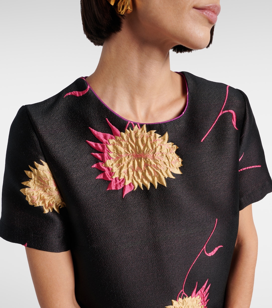 Abito corto Swing in jacquard | La DoubleJ