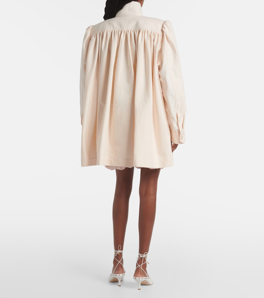 Chaqueta en lona de algodón fruncida | Chloé