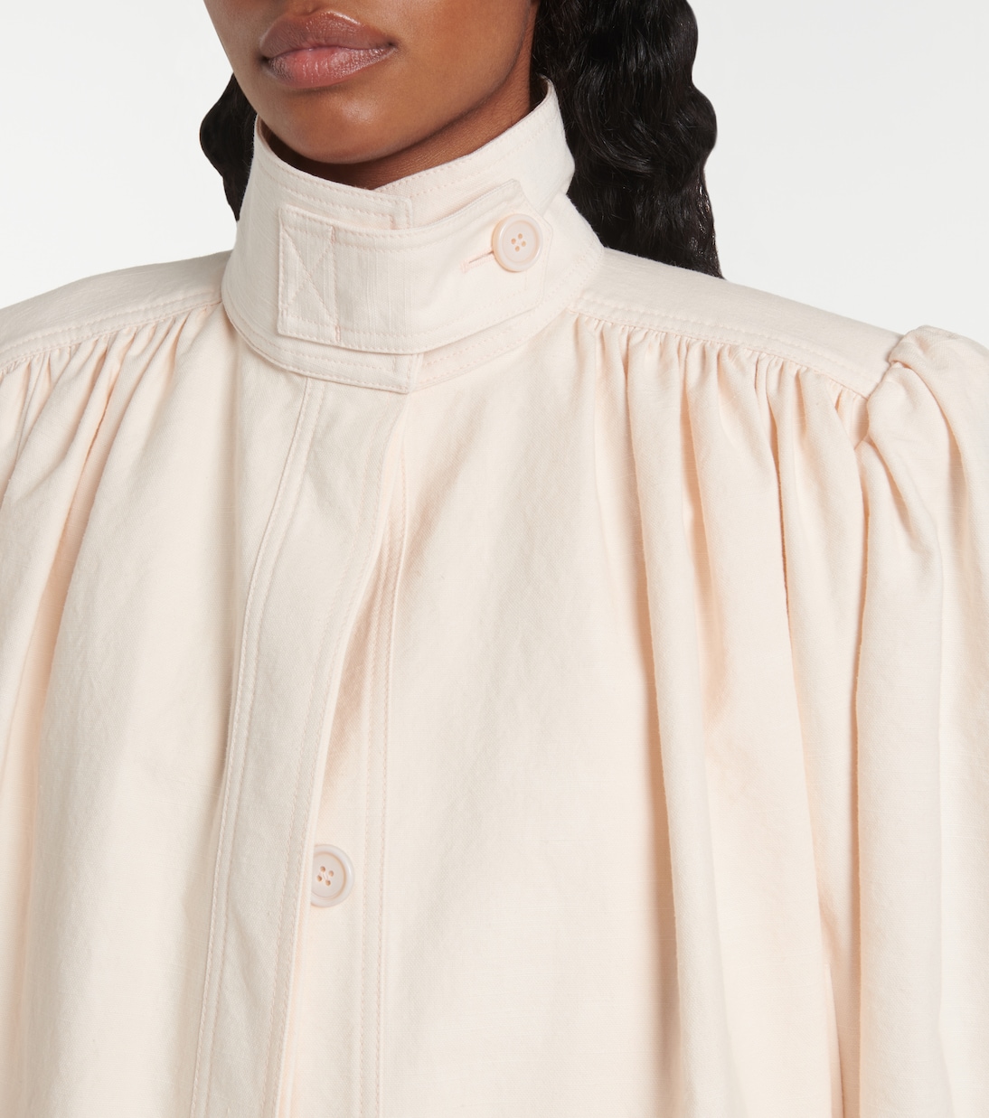 Chaqueta en lona de algodón fruncida | Chloé