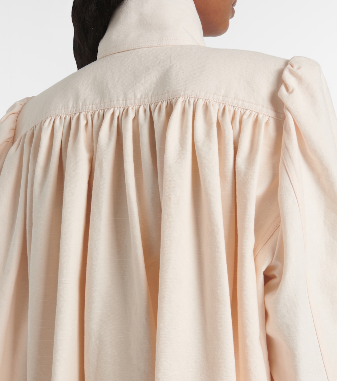 Chaqueta en lona de algodón fruncida | Chloé