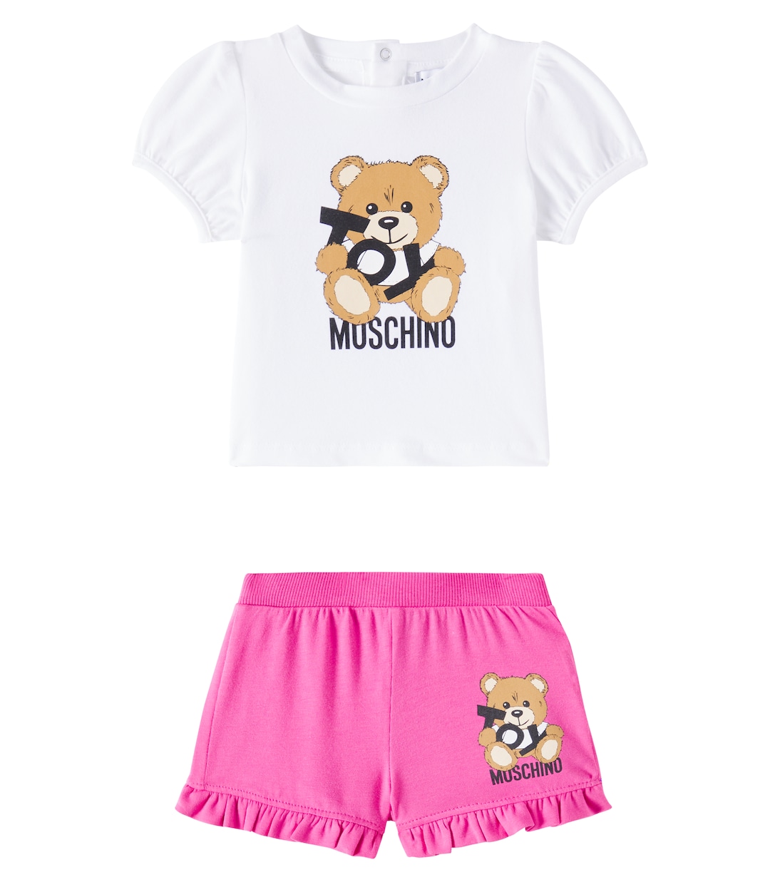 Baby Teddy Bear T-shirt and shorts set | Moschino Kids