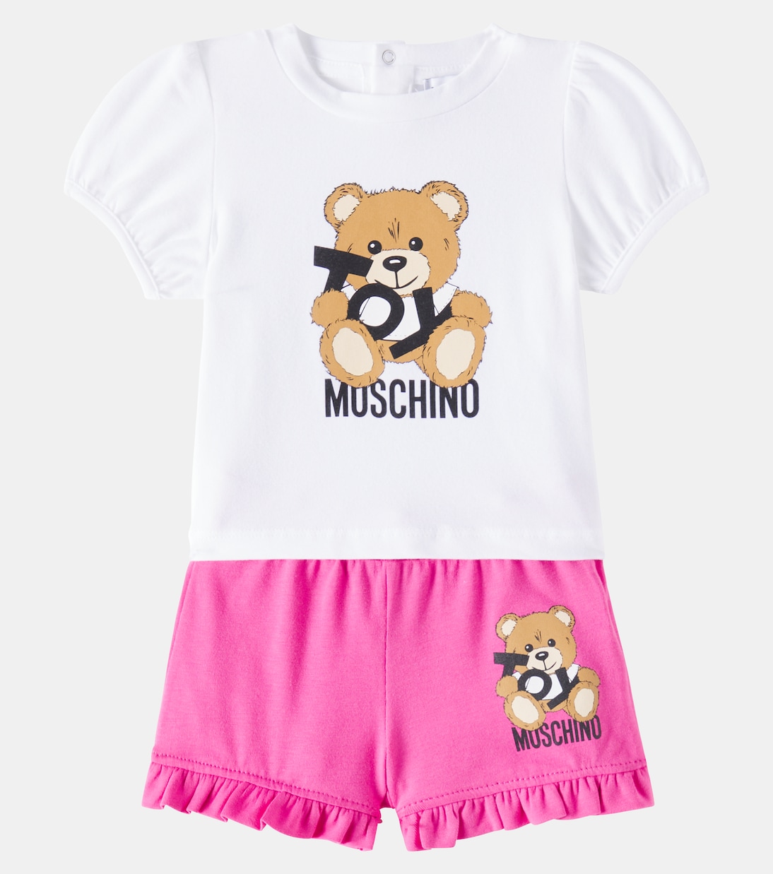 Baby Teddy Bear T-shirt and shorts set | Moschino Kids