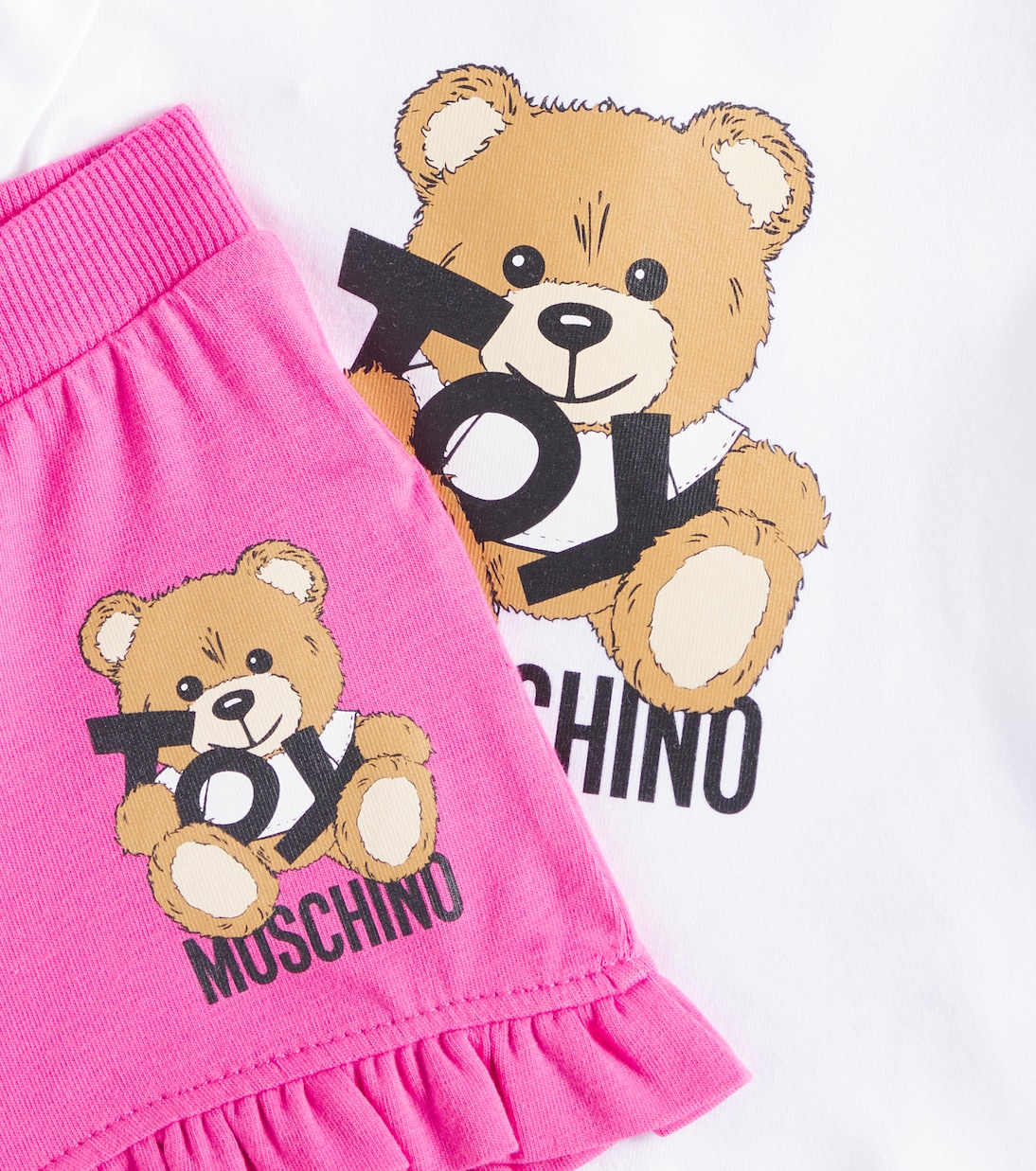Baby Teddy Bear T-shirt and shorts set | Moschino Kids