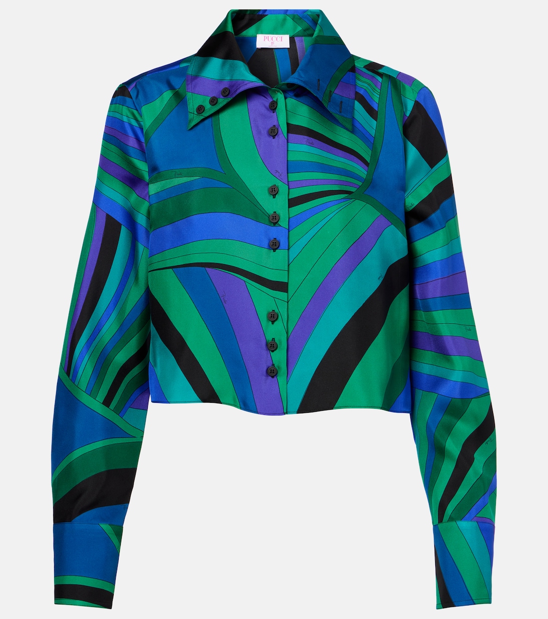 Chemise Iride raccourci en soie | Pucci